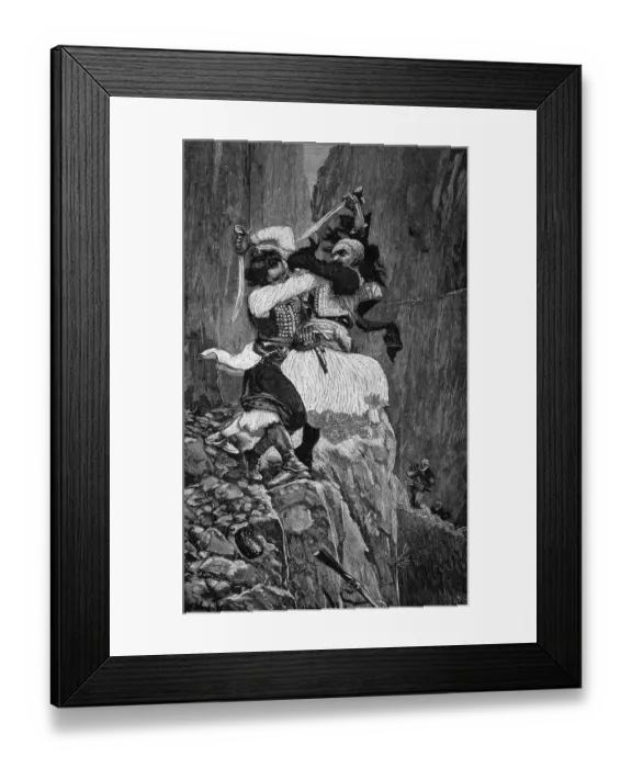 Framed Print : Albanian and a Montenegrin in combat Framed Print : Albanian and a Montenegrin in combat
