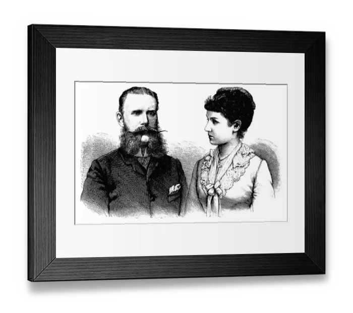 Framed Print : Prince William of Wuerttemberg (1848-1921) and his wife Charlotte Framed Print : Prince William of Wuerttemberg (1848-1921) and his wife Charlotte