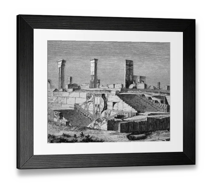 Framed Print : Ruins of the Palace of Xerxes in Persepolis Framed Print : Ruins of the Palace of Xerxes in Persepolis