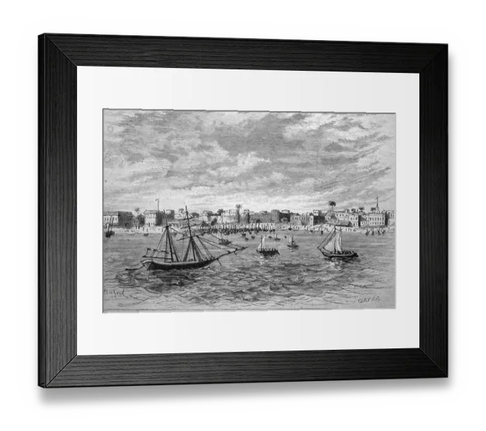 Framed Print : Island of Zansibar, historical illustration Framed Print : Island of Zansibar, historical illustration