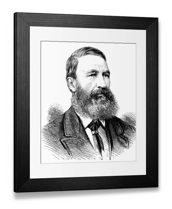 Framed Print : P F Foubert, supreme commander of the Transvaal Republic