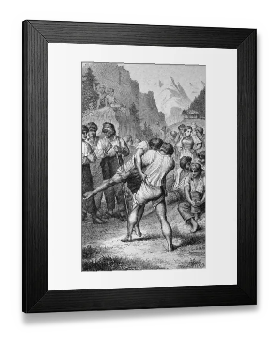 Framed Print : Schwingen, a style of wrestling in Switzerland Framed Print : Schwingen, a style of wrestling in Switzerland