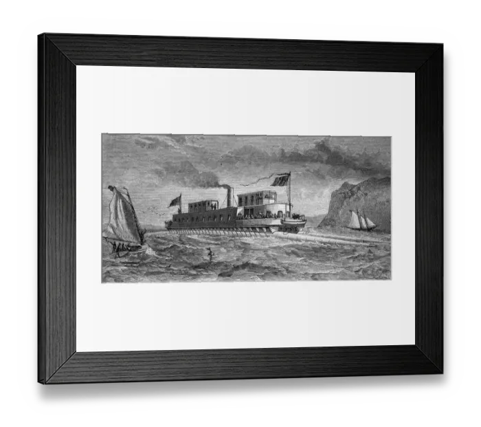 Framed Print : The steam-boat raft of Commodore Boorhis Framed Print : The steam-boat raft of Commodore Boorhis