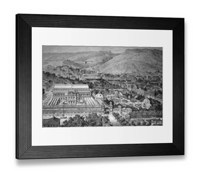 Framed Print : State Trade Fair in Stuttgart, Baden-Wuerttemberg