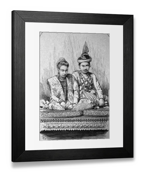 Framed Print : Queen Supayalat and King Thibaw Min Framed Print : Queen Supayalat and King Thibaw Min
