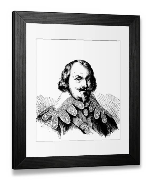 Framed Print : Johan Baner, 1596 - 1641, Swedish field marshal in the Thirty Years War