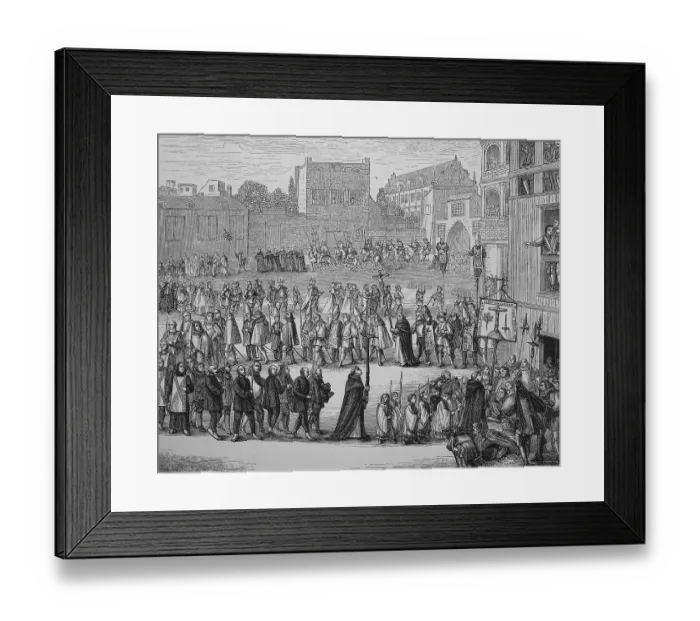 Framed Print : Procession of a auto-da-fe, inquisition Framed Print : Procession of a auto-da-fe, inquisition