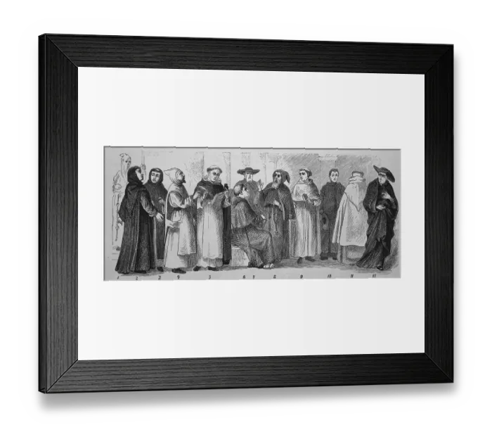 Framed Print : Religious knights: A Hvid Bodsbroder