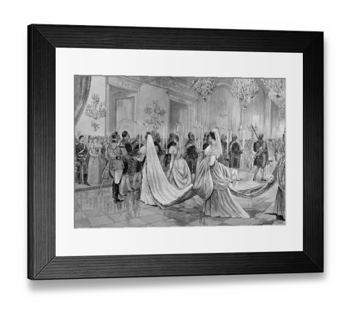 Framed Print : Torch dance, at the marriage of Princess Margaret of Prussia to Prince Friedrich Karl von Hessen-Kassel in Framed Print : Torch dance, at the marriage of Princess Margaret of Prussia to Prince Friedrich Karl von Hessen-Kassel in