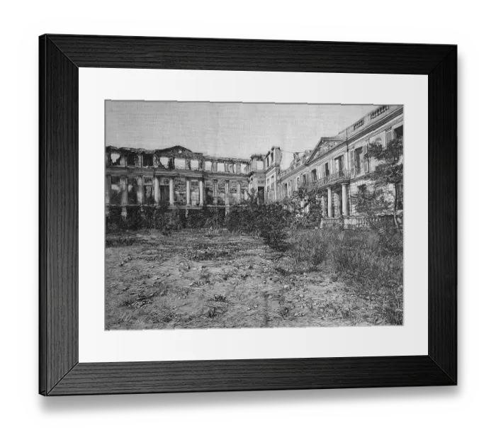 Framed Print : The ruins of the castle of Saint-Cloud