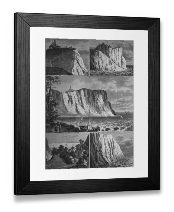 Framed Print : Historical engraving, Cape Arkona on Ruegen island