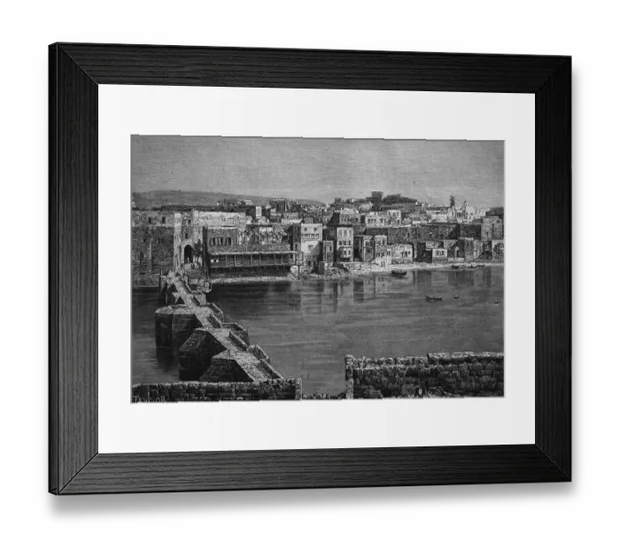 Framed Print : Historical engraving, Sidon in Syria, 1888 Framed Print : Historical engraving, Sidon in Syria, 1888
