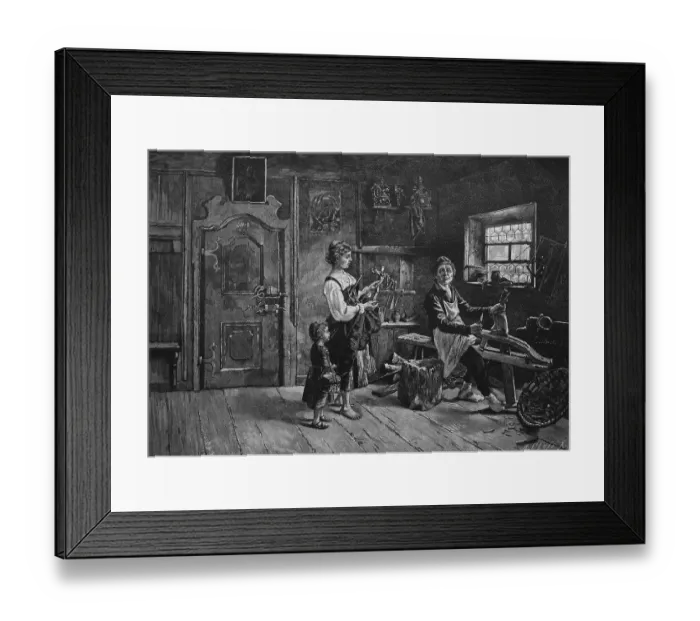 Framed Print : Historical engraving, wood carver, 1888 Framed Print : Historical engraving, wood carver, 1888