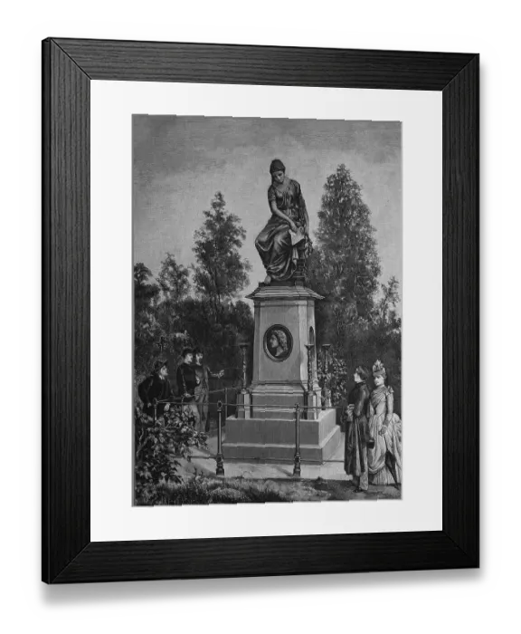 Framed Print : Historical engraving, Mozart's tomb in Vienna