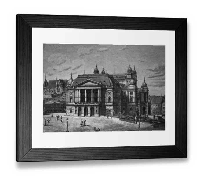 Framed Print : Court Theatre in Schwerin, Mecklenburg-Western Pomerania