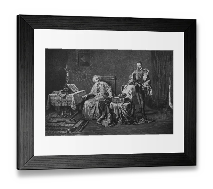 Framed Print : The head of Coligny is presented to the Cardinal of Lorraine in Rome Framed Print : The head of Coligny is presented to the Cardinal of Lorraine in Rome