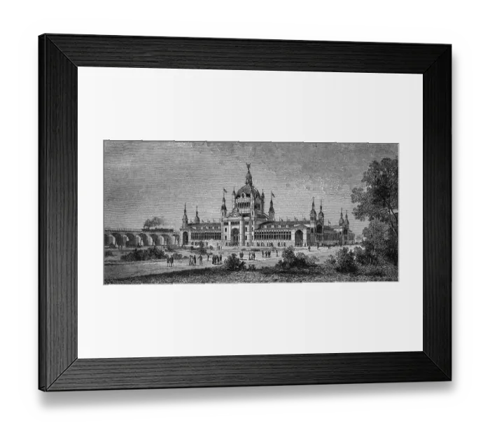 Framed Print : Main building of the General German exhibition of Hygiene and Rescue in Berlin Framed Print : Main building of the General German exhibition of Hygiene and Rescue in Berlin