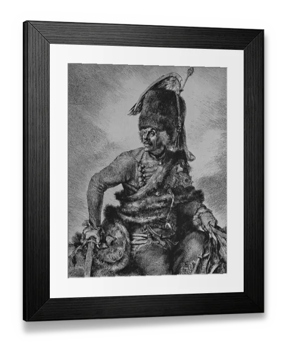 Framed Print : Hans Joachim von Zieten, Ziethen or Zieten aus dem Busch
