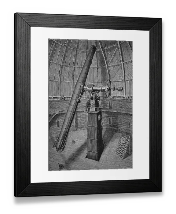 Framed Print : Giant telescope at the Nerkes observatory