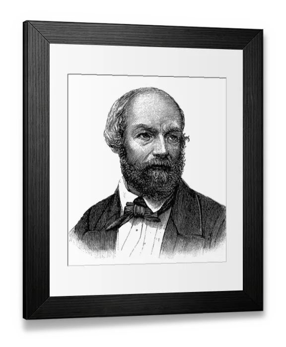 Framed Print : Carl Stedmann, 1804 - 1882, member of the Frankfurt Parliament