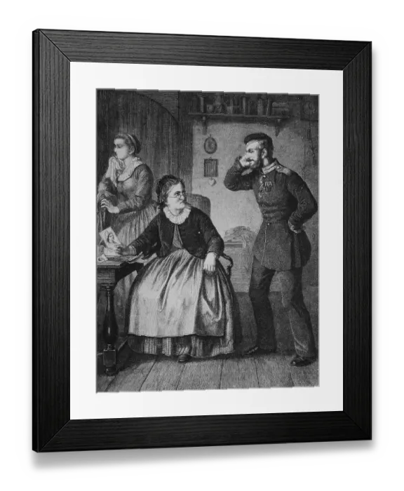 Framed Print : Landwehrmann und Kurmaerkerin, a soldier of the Prussian and Imperial German reserve forces and a woman from Kurmark Framed Print : Landwehrmann und Kurmaerkerin, a soldier of the Prussian and Imperial German reserve forces and a woman from Kurmark
