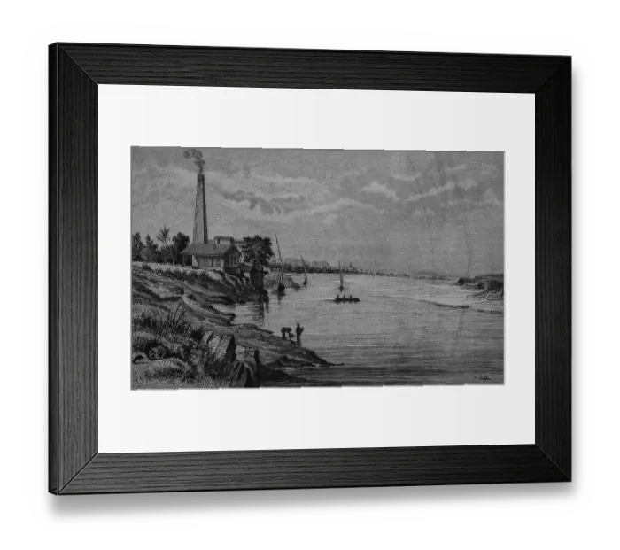 Framed Print : Pumping station of Shubra near Cairo