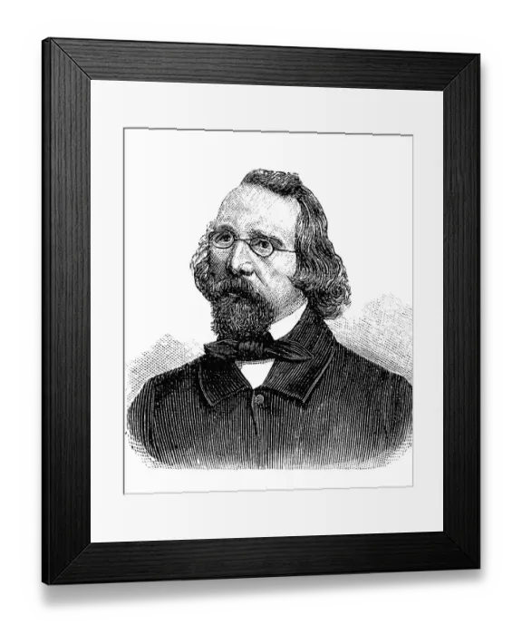 Framed Print : Jacob Venedey, 1805 - 1871, a German journalist and politician
