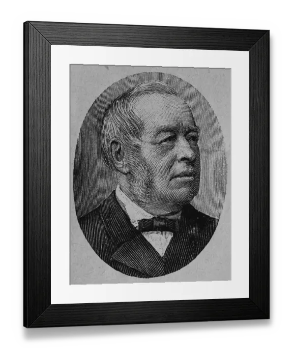 Framed Print : Wilhelm Schrader, 1817-1907, a German politician