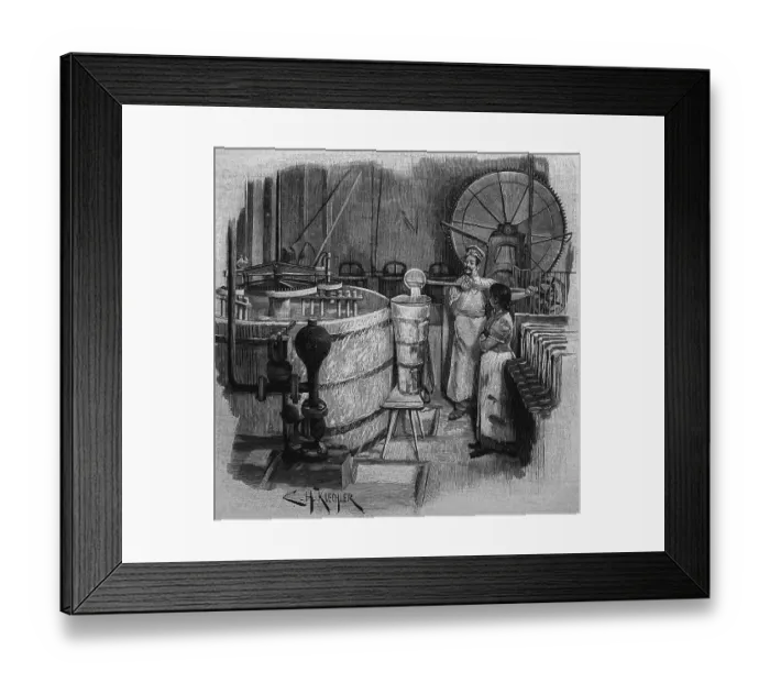Framed Print : At the paste mill, manufacturing of porcelain
