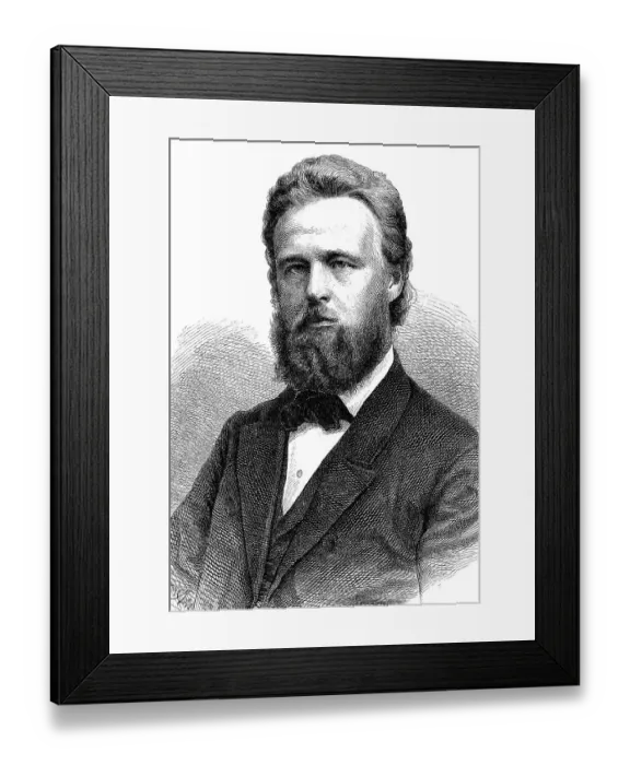 Framed Print : Friedrich Kapp, 1824 - 1884, a German-American attorney