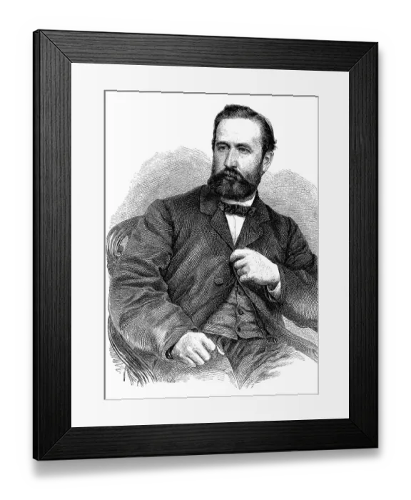 Framed Print : Ludwig Knaus, 1829-1910, the most successful painter from Wiesbaden in the 19th Century