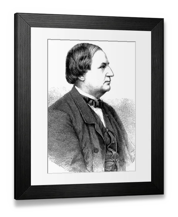 Framed Print : Franz Wilhelm Abt, 1819-1885, a German composer and conductor