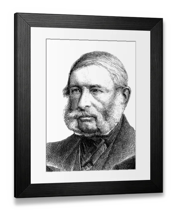 Framed Print : Johann Jacob Baeyer, 1794-1885 Framed Print : Johann Jacob Baeyer, 1794-1885