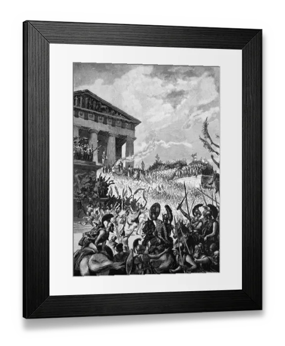 Framed Print : King Attalus I, 269 - 197 BC, freeing prisoners Framed Print : King Attalus I, 269 - 197 BC, freeing prisoners