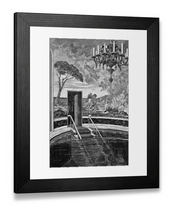 Framed Print : Marble pool of King Ludwig II of Bavaria in Schloss Herrenwoerth Castle Framed Print : Marble pool of King Ludwig II of Bavaria in Schloss Herrenwoerth Castle