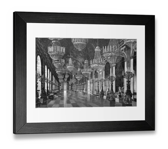 Framed Print : Hall of Mirrors in Schloss Herrenwoerth Castle