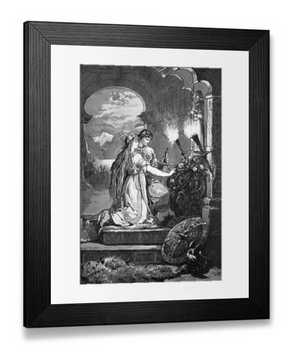 Framed Print : Frithjof and Ingeborg in Baldur's Temple Framed Print : Frithjof and Ingeborg in Baldur's Temple