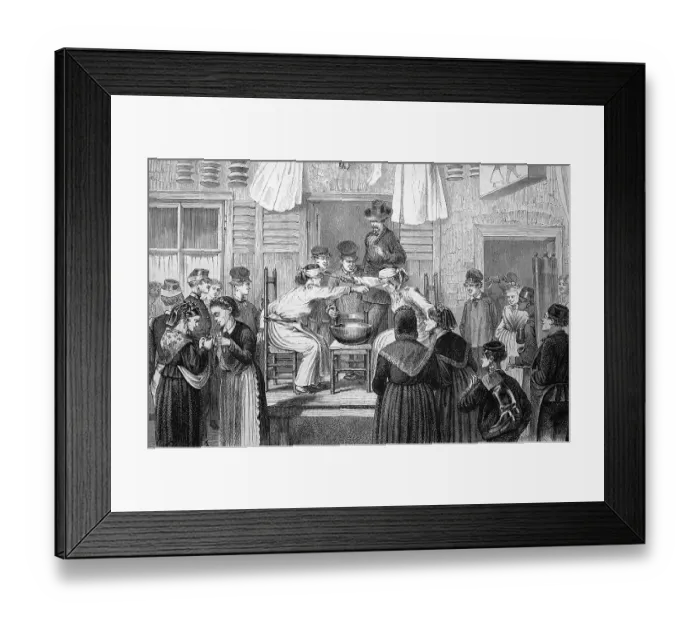 Framed Print : Porridge fight in the Marolles district in Brussels