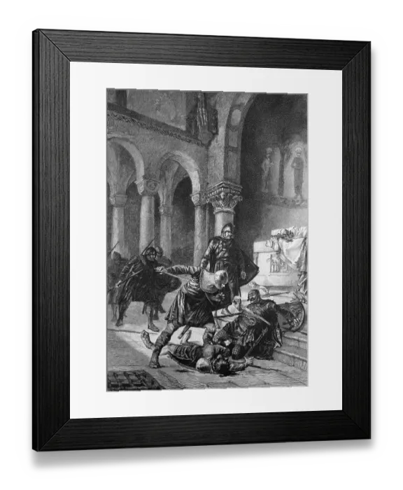 Framed Print : Thankmar's death, Thankmar Framed Print : Thankmar's death, Thankmar