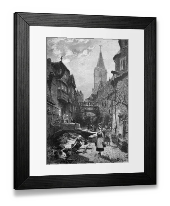 Framed Print : Scooping of the Easter water, traditional custom in Bavaria and Austria Framed Print : Scooping of the Easter water, traditional custom in Bavaria and Austria