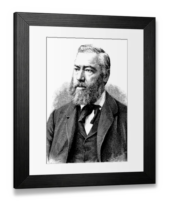 Framed Print : Johannes Scherr, 1817 -1886, a German art historian and writer