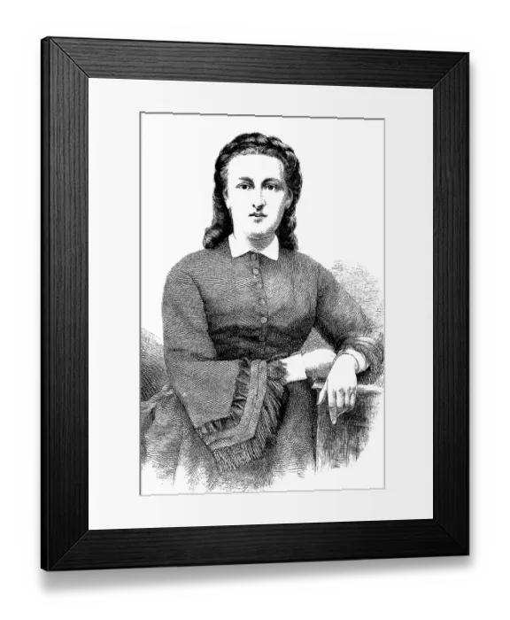 Framed Print : Elizabeth Buerstenbinder, 1838 - 1918