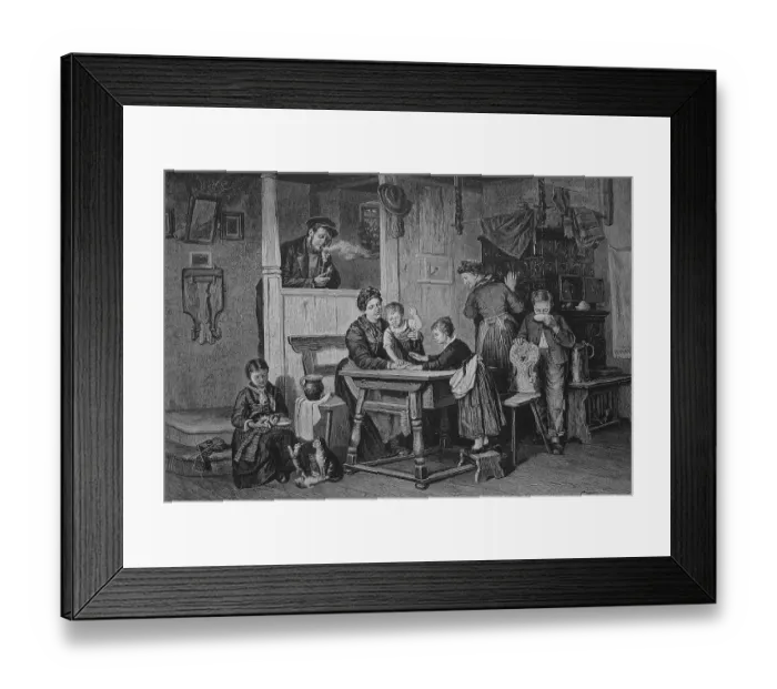 Framed Print : Playing with children on a Sunday afternoon in a public house