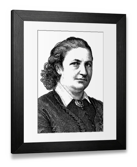 Framed Print : Jenny Deer, 1829 - 1902, a German translator