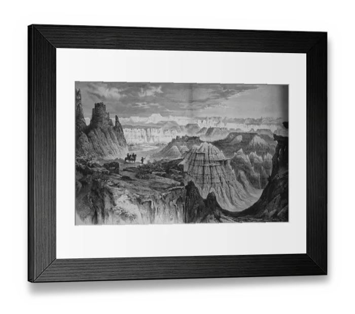 Framed Print : Little Missouri Badlands, America