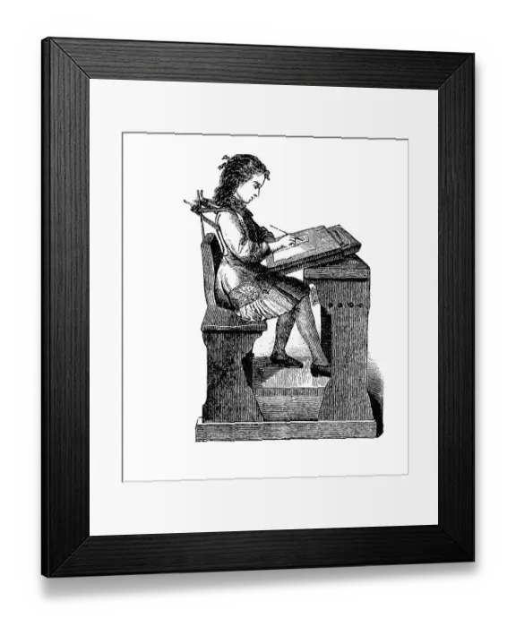Framed Print : Fuerst'sche Geradehalter, a support for holding the back straight Framed Print : Fuerst'sche Geradehalter, a support for holding the back straight