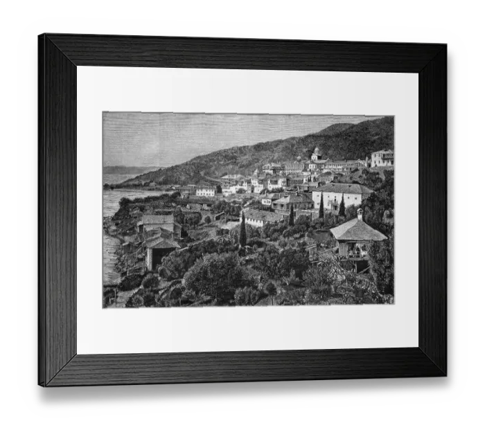 Framed Print : The monasteries on Mount Athos