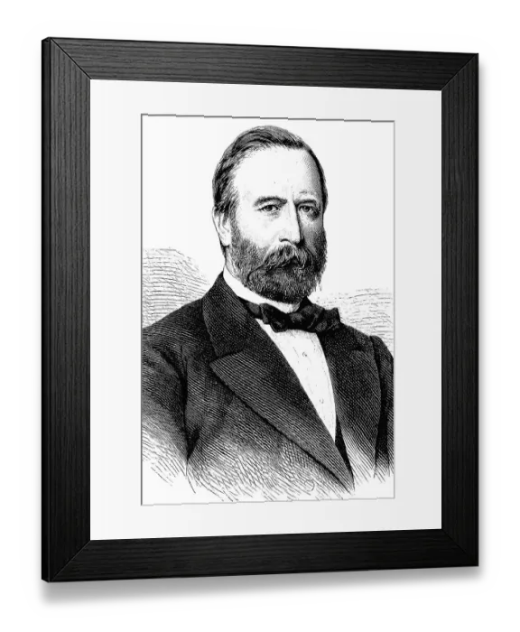 Framed Print : Ludwig Knaus, 1829 - 1910, the most successful painter in Wiesbaden of the 19th century