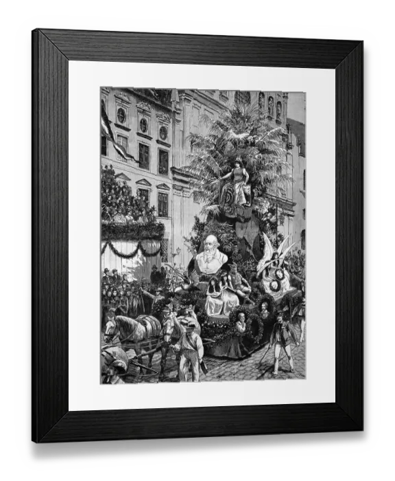Framed Print : A float of the festival procession