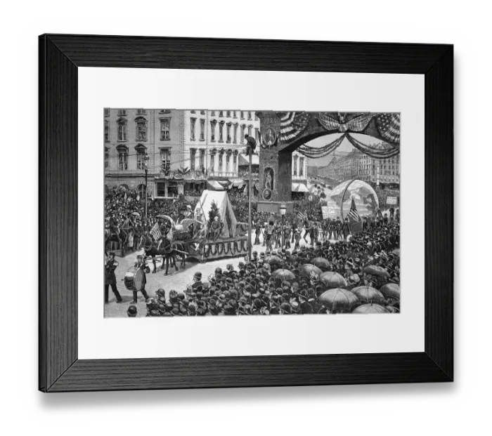 Framed Print : Parade on 1st May 1888 in New York